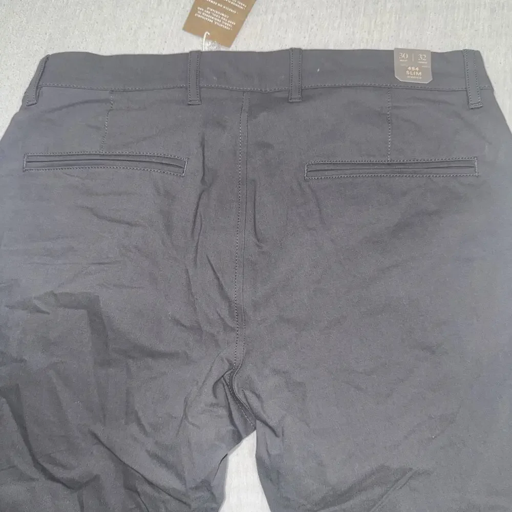 J.Crew Men’s 484 Slim-fit tech Chino pants Bedford Coal Size 30X32 NWT